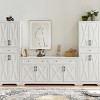 TV Cabinet Set with Bookcase Sideboards, Farmhouse Wall Entertainment Center with Storage, Console for Living Room-Maison Boucle - 3 of 4