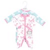 Luvable Friends Infant Girl Cotton Preemie Sleep and Play, Unicorns, Preemie - 2 of 4