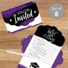 Big Dot of Happiness Purple Grad - Best is Yet to Come - Fill-In Cards - Purple Graduation Party Fold and Send Invitations - Set of 8 - image 2 of 4