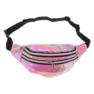 Unique Bargains Stylish Multi-Color Iridescent Holographic Sports Waist Bag 1 Pc - 1 of 4