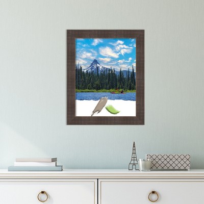 Classic 11x14 Whiskey Brown Rustic Wood Wall Frame