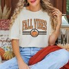 Simply Sage Market Women's Fall Vibes Varsity Pumpkin Short Sleeve Garment Dyed Tee - 2 of 4