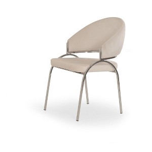 CAVINAS Velvet Accent Chair with High Backrest and Metal Legs,Modern Upholstered Living Room Chairs,Reading Chairs for Living Room - 1 of 4
