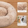 LAOTIES 24'' Donut Dog Bed,Round Calming Plush Faux Fur,Washable Fluffy Pet Bed - 4 of 4
