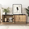 HDZNVF Natural Wood Grain Four Door Mdf TV Cabinet - 3 of 4