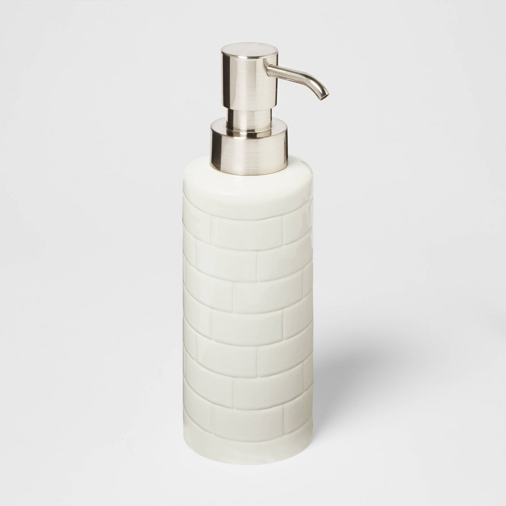 Photos - Soap Holder / Dispenser Tile Soap Pump White - Threshold™