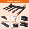 48" Clamp On Debris Forks to Bucket, 5 Fork Tines Clamp-On Pallet Attachments with 2500 Lbs Capacity Fit for Tractor Bucket, Skid Steer Loader - 4 of 4