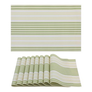 REGALWOVEN PVC Washable Non-slip Heat-resistant Placemats 18" x 12" 8 Pcs - 1 of 4