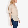 Anna-Kaci Women's Short Sleeve Button Down Shirt with V-Neckline Relaxed Fit - 3 of 4