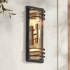 John Timberland Habitat Modern Outdoor Wall Light Fixture Black Brass Metal 21" Clear Glass for Post Exterior Barn Deck House Porch Yard Posts Patio - 2 of 4