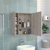 GlasFlength Decorative Wall Mirrors Wall Art Bathroom Decor Cabinet Wall Mount Vanity Medicine with Mirror for Bathroom, Gray, 5.8"*23.6"*23.6" - 3 of 4
