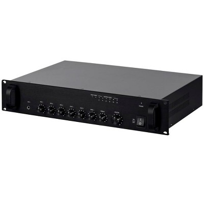 Monoprice Commercial Audio 60W 5ch 100/70V Mixer Amp with Microphone Priority (NO LOGO)