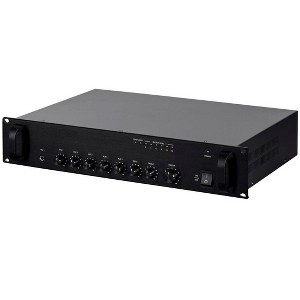 Monoprice Commercial Audio 60W 5ch 100/70V Mixer Amp with Microphone Priority (NO LOGO) - 1 of 4