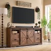 SinCiDo 80 Inch TV Ready Farmhouse Fireplace Stand, 32″ High Entertainment Center with Drawer, Sliding Barn Door & 70″ Media Storage - 4 of 4