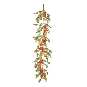 Transpac Plastic 60" Multicolor Spring Poppy Flower Garland - 1 of 2