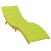 vidaXL Sun Lounger Cushion Bright Green 78.7"x23.6"x1.2" Oxford Fabric - 3 of 4