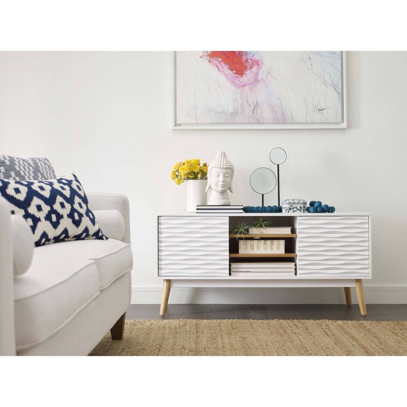Aurie Media Console French White - Adore Decor, 2 of 9