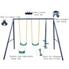 JUJABU Outdoor Metal Swing Set with Glider for Kids and Toddlers - 4 of 4