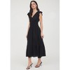 August Sky Women's V-Neck Short Sleeve Midi Dress - 3 of 4