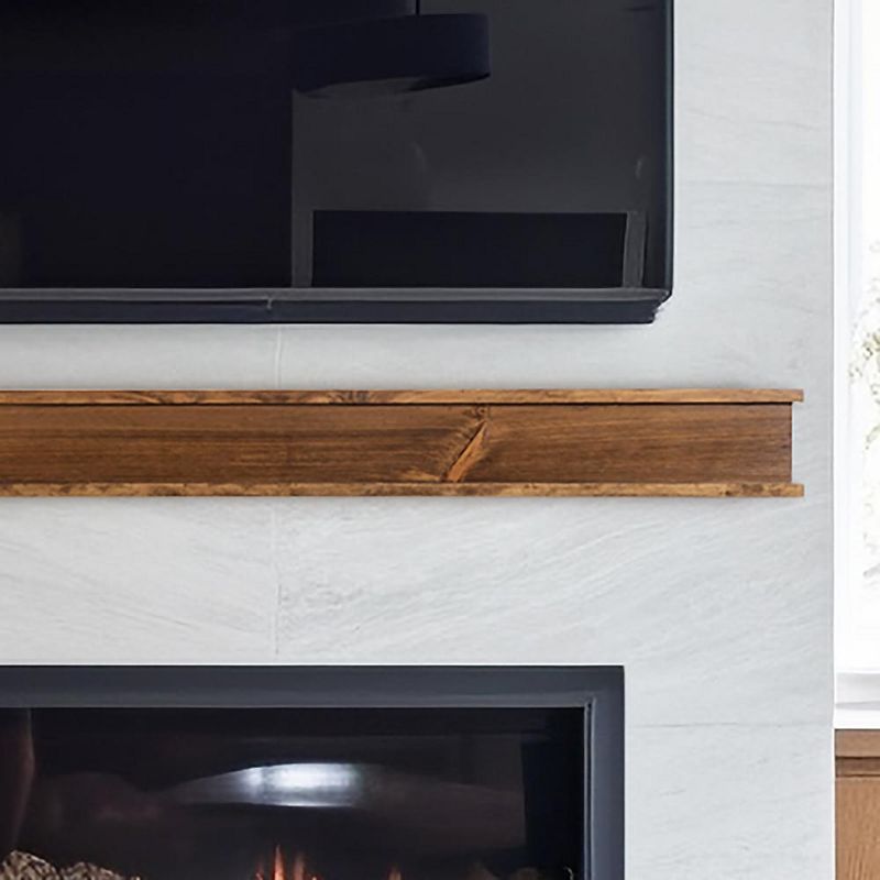 Modern Ember Cody Wood Fireplace Mantel Shelf with Top & Bottom Molding, 4 of 9