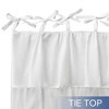 Awesome Home  Recycled Cotton Blend Ruffle Tie Top Curtains Pair - 4 of 4