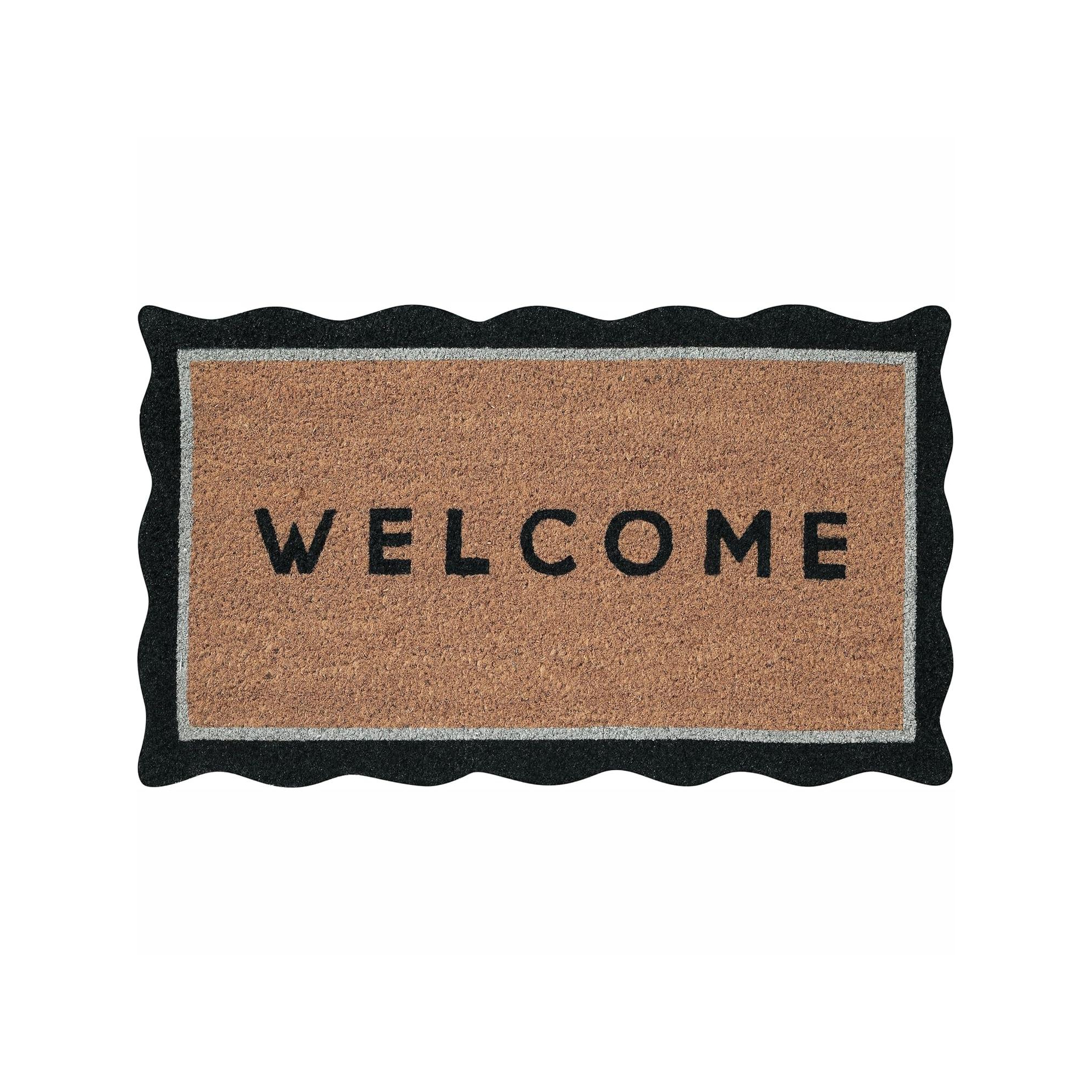 Folkulture Coir Mats Scallop Welcome - 16 x 28