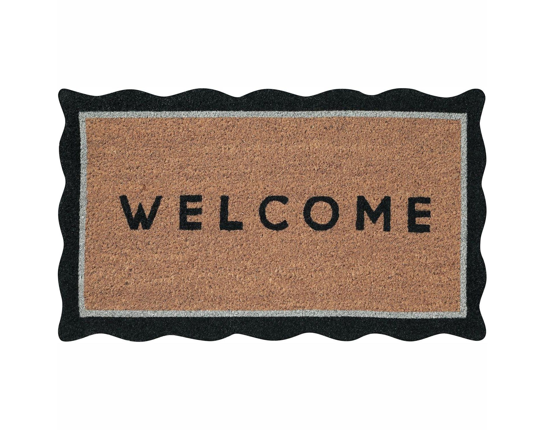 Folkulture Coir Mats Scallop Welcome - 16 x 28