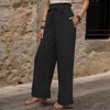 Coolmee Women's Wide Leg Work Pants Business Casual High Waisted Loose Palazzo Trouser - 3 of 4