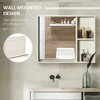 31.5" x 25.5" Bathroom Medicine Cabinet with Mirror, Storage Shelf, Over Toilet Bathroom Cabinet Wall Mounted for Living Room and Laundry Room - 4 of 4