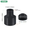 Unique Bargains Water Line Straight UPVC Reducer Pipe Fitting Reducing Coupling Connector Black - 3 of 4