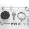 ChicFurnit Showerheads Rainfall Shower Head with Handheld Spray Combo Extention Arm High Pressure Showerheads for Bathroom, Silver, 30.3"*15"*3.9" - 4 of 4
