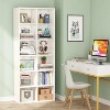 Hommoo 71.6 Inch Tall Narrow Bookcase with 12 Cube White - 2 of 4