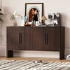 4-Door Large Vintage Storage Sideboard With Adjustable Shelves And Long Handles - 2 of 4