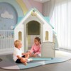 Kids Cottage Playhouse with Door, Mail Slot & Interactive Features - Indoor/Outdoor Pretend Playhouse for Toddlers & Young Children - 3 of 4