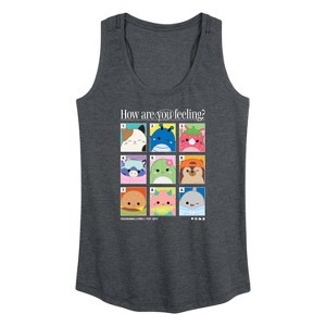 Women's - Squishmallows - Squish Mood Grid Graphic Racerback Tank - 1 of 4