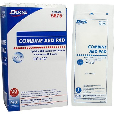 Dukal 5944 Abdominal Pads Non Sterile 10 in. x 12 in. (Pack of 25)