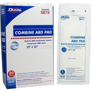 Dukal 5944 Abdominal Pads Non Sterile 10 in. x 12 in. (Pack of 25) - 1 of 4