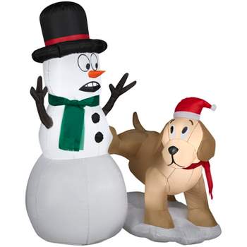 Gemmy Christmas Inflatable Snow Pals, 4 ft Tall, Multi