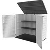 BENCMATE Storage Sheds, Garden Storage Shed Tool House with Sliding Door, Durable Construction for Backyard or Patio, White, 53.2"*34.3"*47.1" - 3 of 4