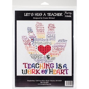 Imaginating Counted Cross Stitch Kit 10"X8.5"-Let's Hug A Teacher (14 Count) - 1 of 2