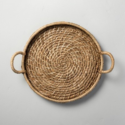 Woven Circular Serve Tray with Handles - Hearth & Hand™ with Magnolia