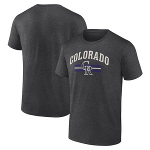 MLB Colorado Rockies Men's Bi-Blend Short Sleeve T-Shirt - 1 of 3