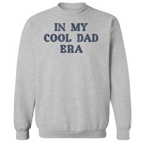Social Collective Men's In My Cool Dad Era Long Sleeve Graphic Cotton Pullover Sweatshirt - Sport Grey M - 1 of 3