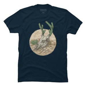 Men's Design By Humans Deer Cactus 2 By kelelowor T-Shirt - 1 of 4