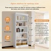 83.4 Inch Tall Bookshelf with Light Strip, Adjustable 5-Tier Storage Organizer for Home Office or Living Room-Maison Boucle - 2 of 4