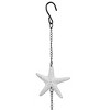 Beachcombers Coastal Themed White Starfish with Bell Accent Iron Wind Chime Hanging Decor, 17.52 in. - 2 of 4