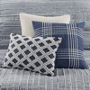 Gracie Mills Cora Oversized Cotton Clipped Jacquard Comforter Set with Euro Shams Throw Pillows - 3 of 4