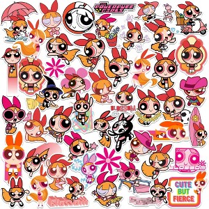 Powerpuff Girls Blossoms 50ct Vinyl Large Deluxe Stickers Variety Pack - 1 of 4