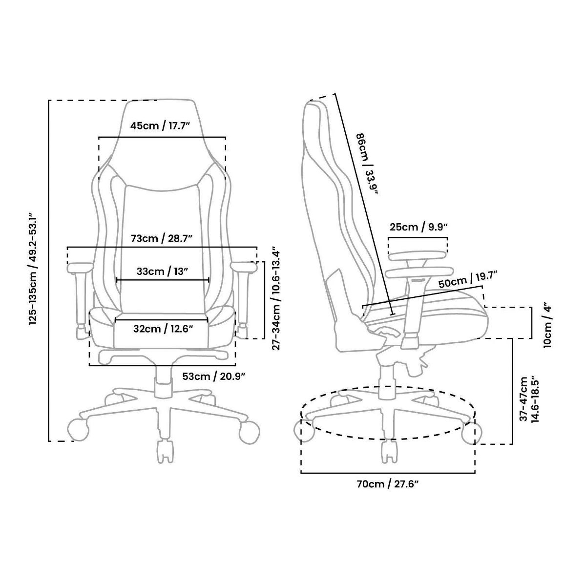 Arozzi Vernazza Soft Fabric Durable Upholstery Ergonomic Office and Gaming Chair with 3D Armrests Soft Neck and Lumbar Support Pillows - thumbnail 6
