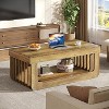 Hommoo Farmhouse Coffee Table with Unique Frame Brown - 3 of 4